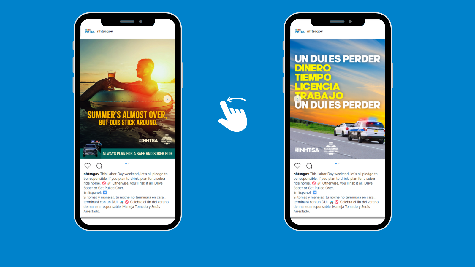 English and Spanish phone example